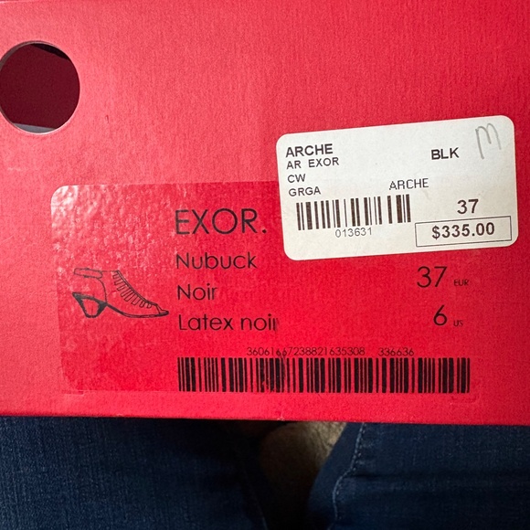 Arche Exor Black Sandal Nubuck Great Condition! Size 37 EU 6-6.6 US - Picture 7 of 8